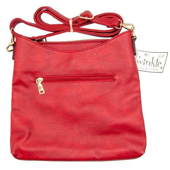 The Unbranded Brand Handbags - Ladies Red Zip Crossbody‎ Messenger Bag Women's Shoulder Purse Adjustable Strap